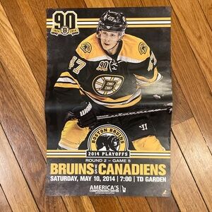 Boston Bruins vs Canadiens 2014 Gameday Hockey Poster ft Torey Krug